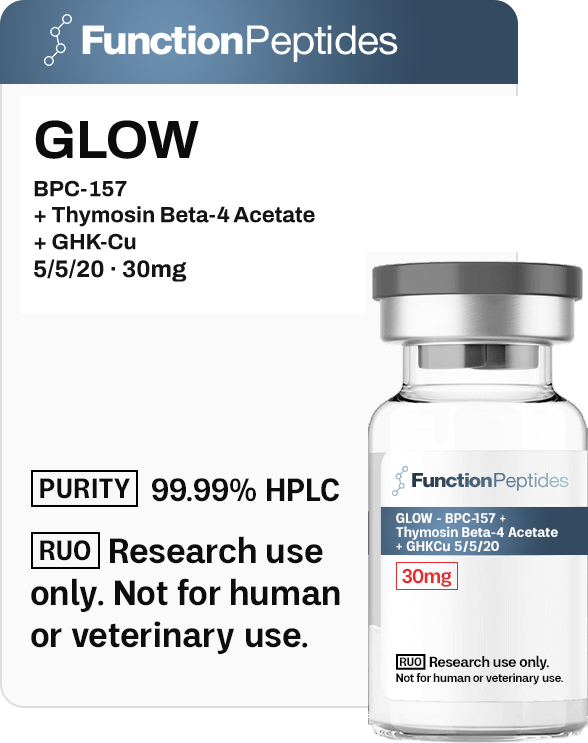 GLOW-BPC-157 + Thymosin Beta-4 Acetate + GHKCu 5/5/20 30mg