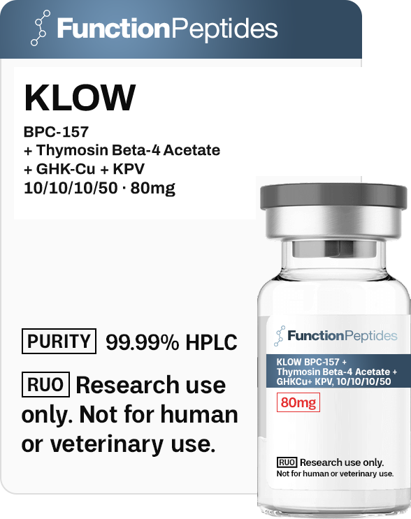 KLOW BPC-157 + Thymosin Beta-4 Acetate + GHKCu+ KPV 10/10/10/50 80mg